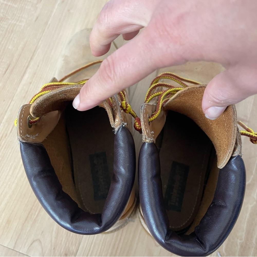 Timberland Kids Tan and Brown Boots Vintage 90’s Leather - Picture 8 of 10